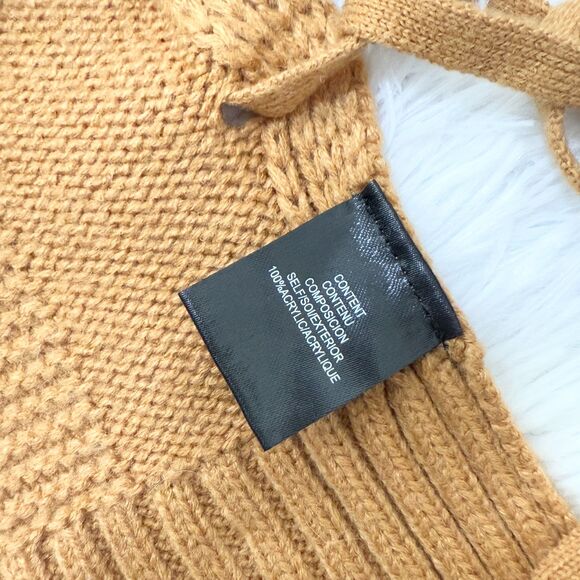 NWT Women WAYF Dani Side Lace-up Sweater In Camel Size Extra Small - Picture 9 of 9